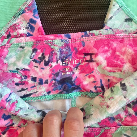 BCG Girls Training Leggings with mesh size M 8/10 - Picture 3 of 3